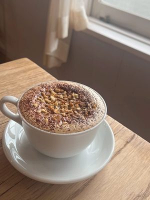 Cafe38（カフェ38）冬のホットメニュー　ヘーゼルナッツラテ