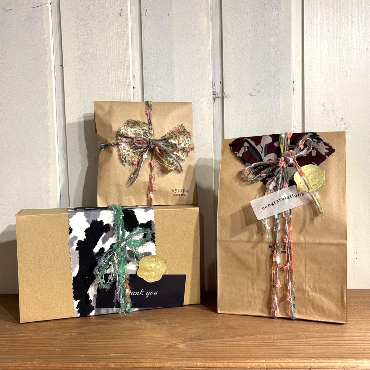 冬限定の毛糸を使ったギフトラッピング｜雑貨屋Sympa